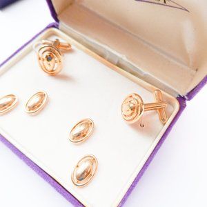 Gold Cufflinks and Studs by Andrew Fezza